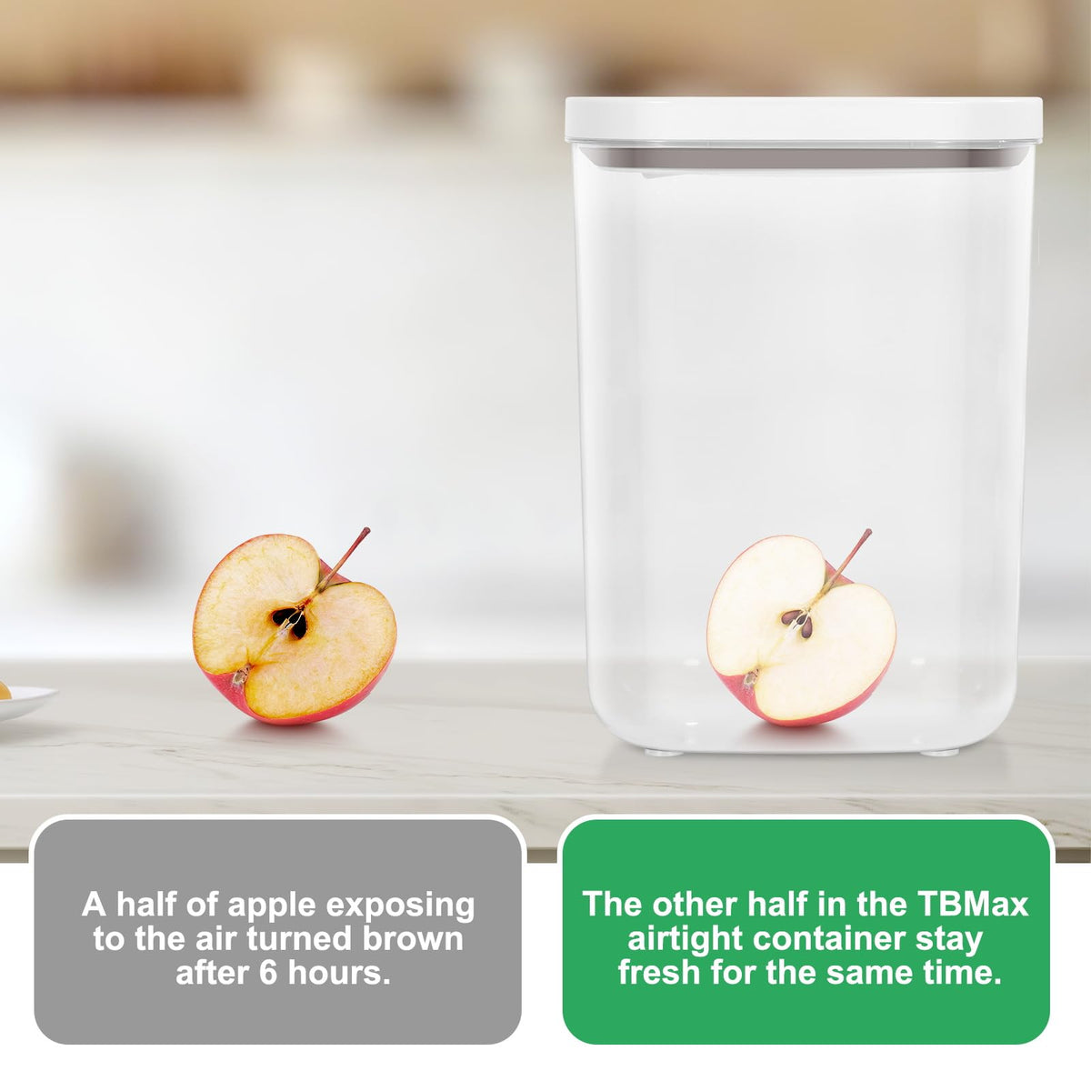 TBMax seamless interior simplifies cleaning after refilling bulk ingredients.