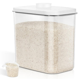 TBMax large rice container side view with easy-carry handles for heavy staples.