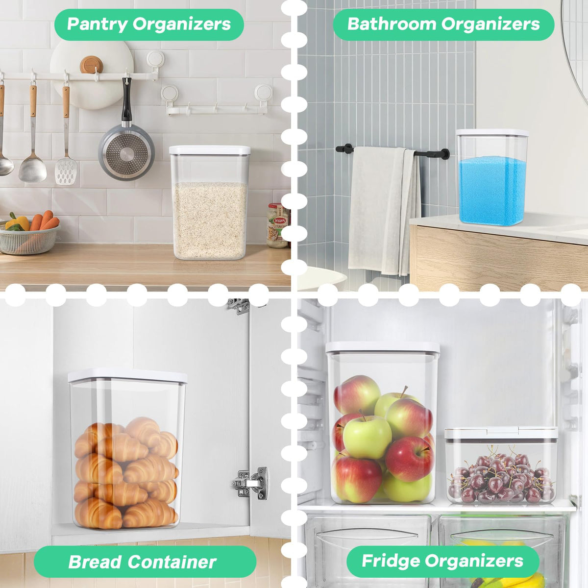 TBMax rectangular design optimizes shelf space and organization.