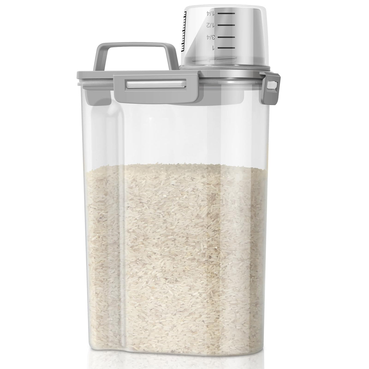 TBMax rice container with pour-friendly 3-5 lb capacity keeps kitchen organized.