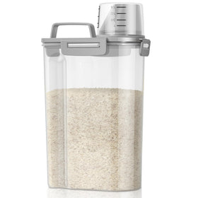 TBMax rice container with pour-friendly 3-5 lb capacity keeps kitchen organized.