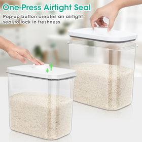 TBMax rice container hanging hooks design for cleaner storage.