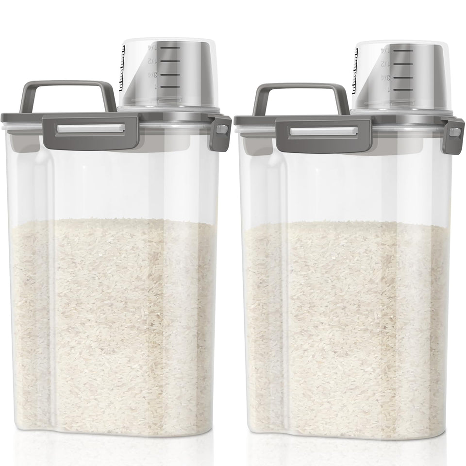 TBMax rice container with pour-spout for easy one-handed pouring