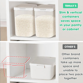 TBMax built-in measuring cup simplifies portioning for recipes.