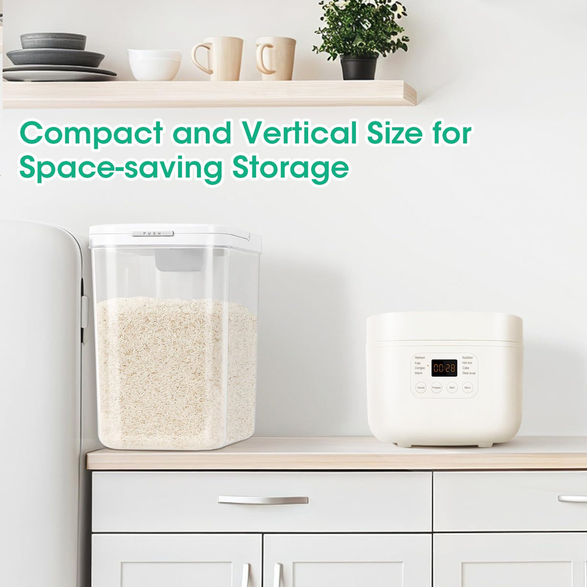 TBMax container keeps dry foods organized, from rice to pet pellets.