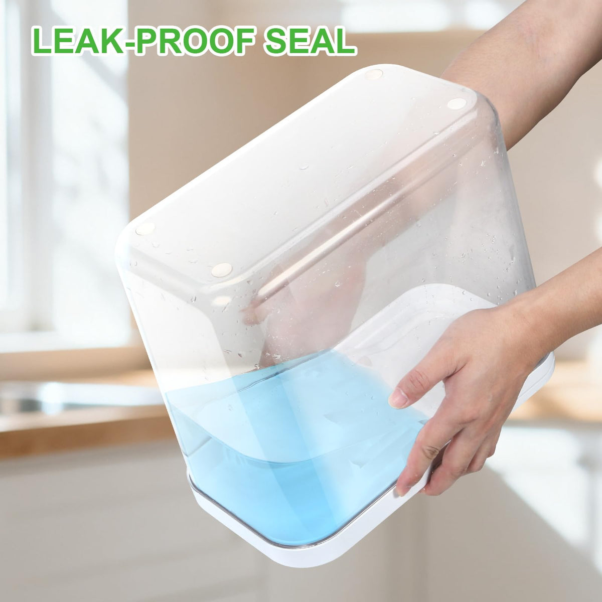TBMAXS airtight lid with silicone gasket protects from moisture and dust.