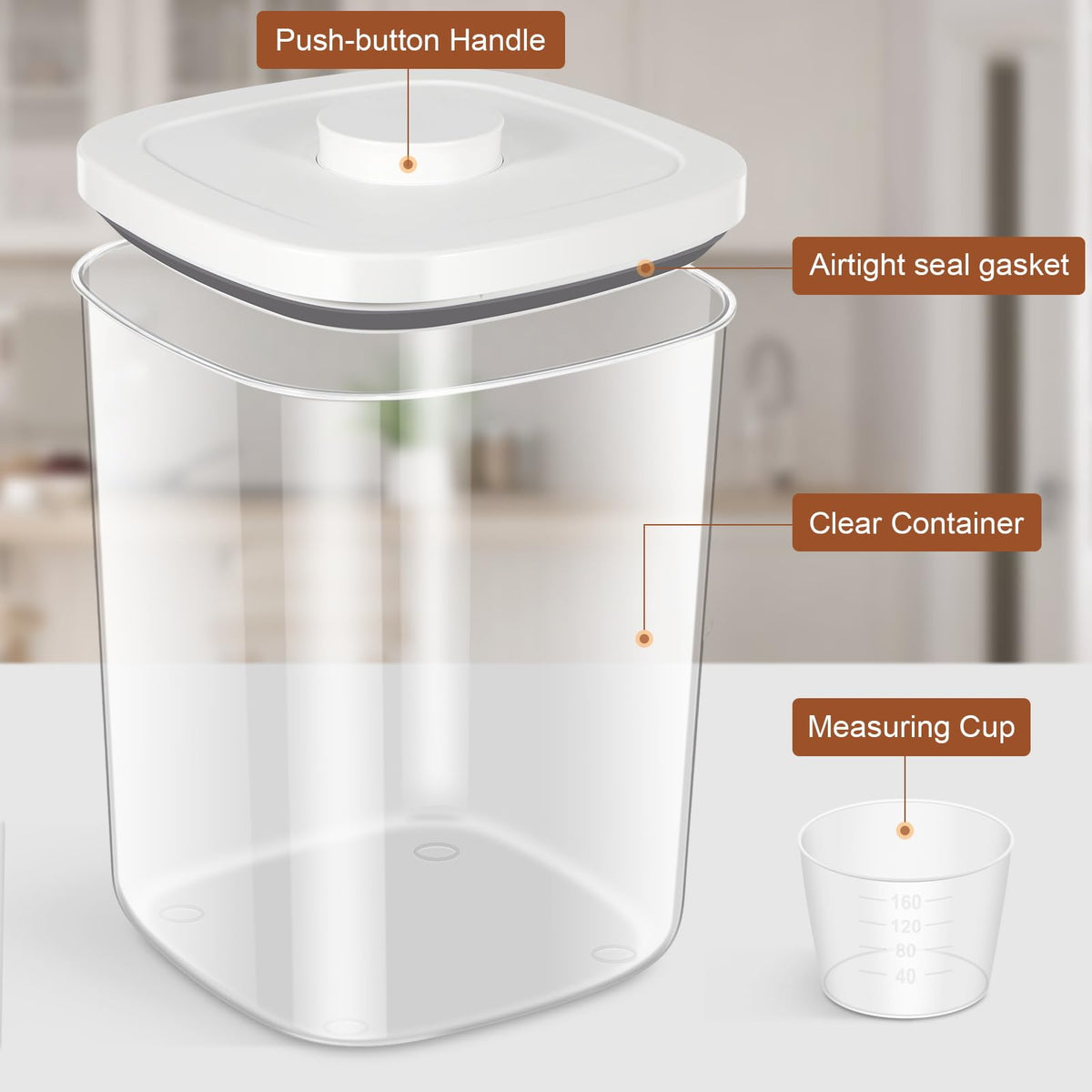 TBMAXS BPA-free plastic keeps foods safe for storage.