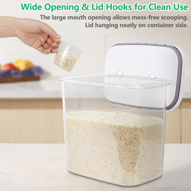 TBMAXS large flour-bin with wide mouth for quick scooping and clean serving.