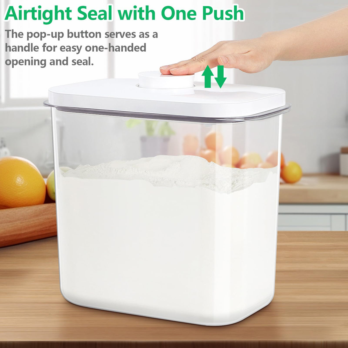 TBMAXS one-touch seal promotes freshness by limiting air and moisture exposure.