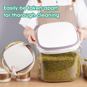 TBMAXS 10 lb capacity rice container fits bulk rice or flour portions.