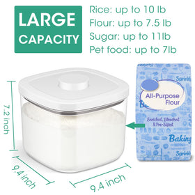TBMAXS rice container shows contents at a glance with a transparent body.