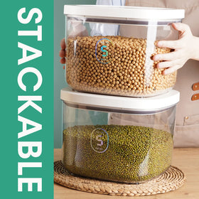 TBMAXS rice container includes measuring cup inside for quick portioning.