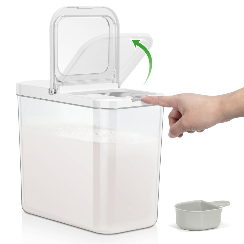 TBMAXS rice flour storage container shows contents clearly for quick checks.