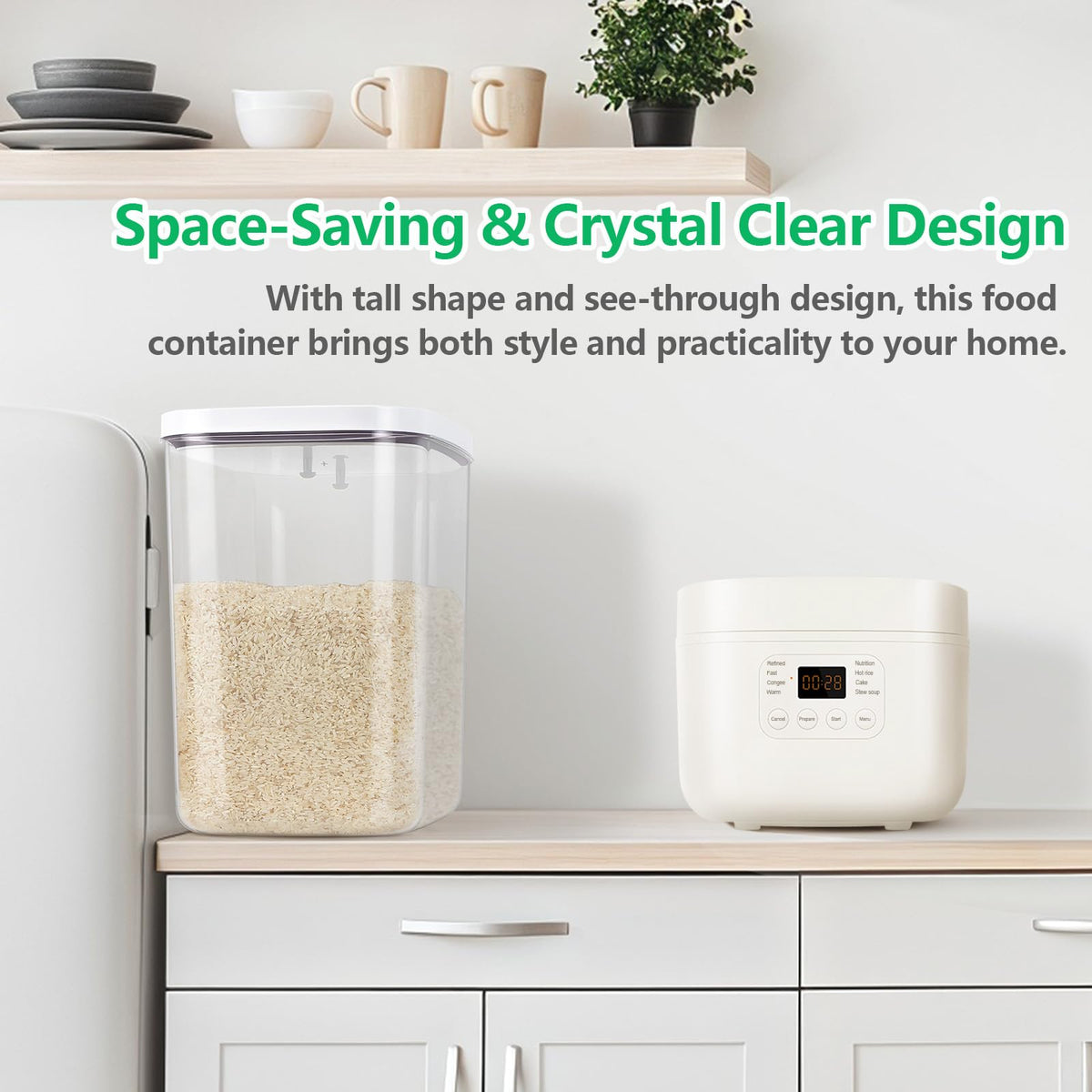 TBMAXS slim vertical design saves pantry space while keeping items visible.