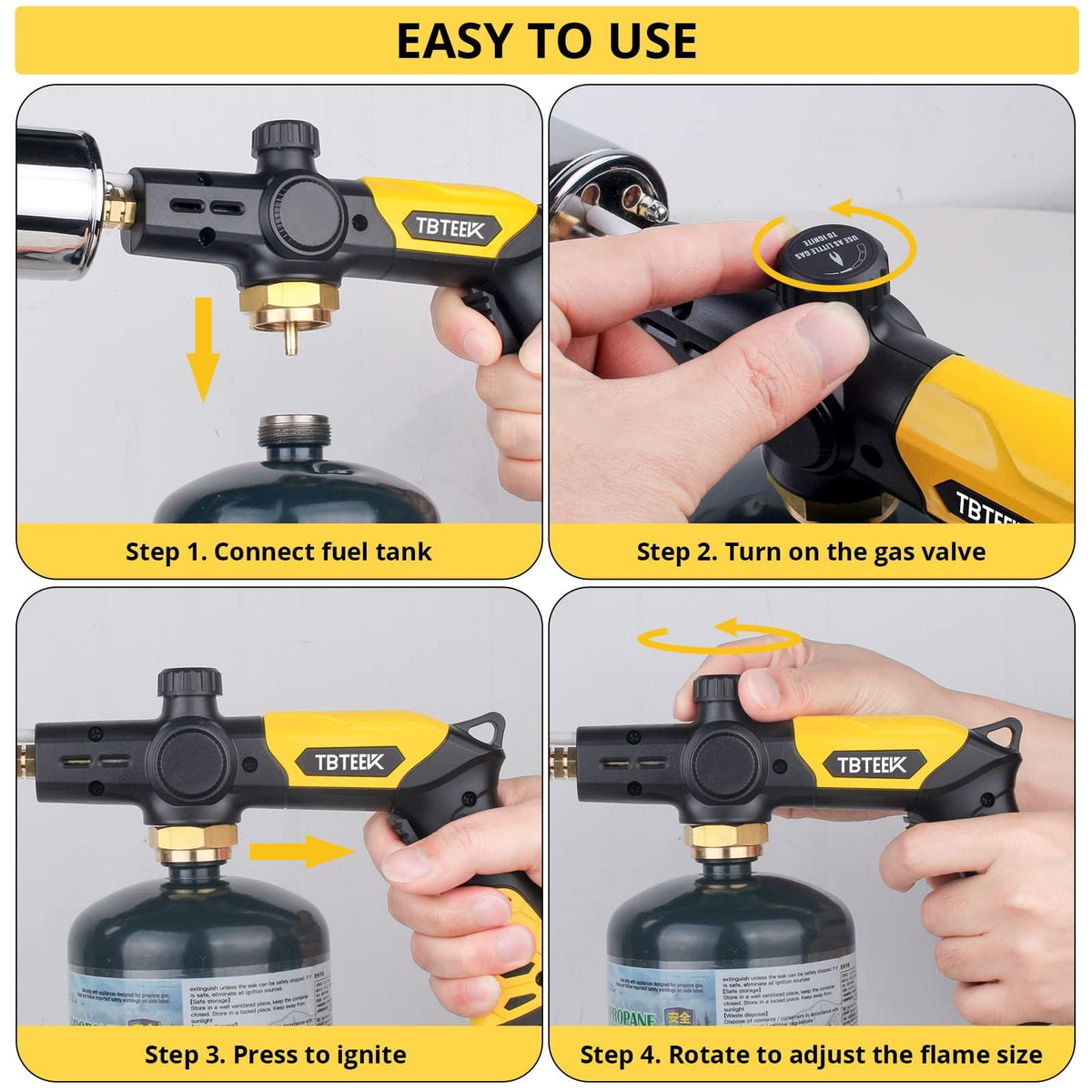 TBTeek continuous flame mode for hands-free searing