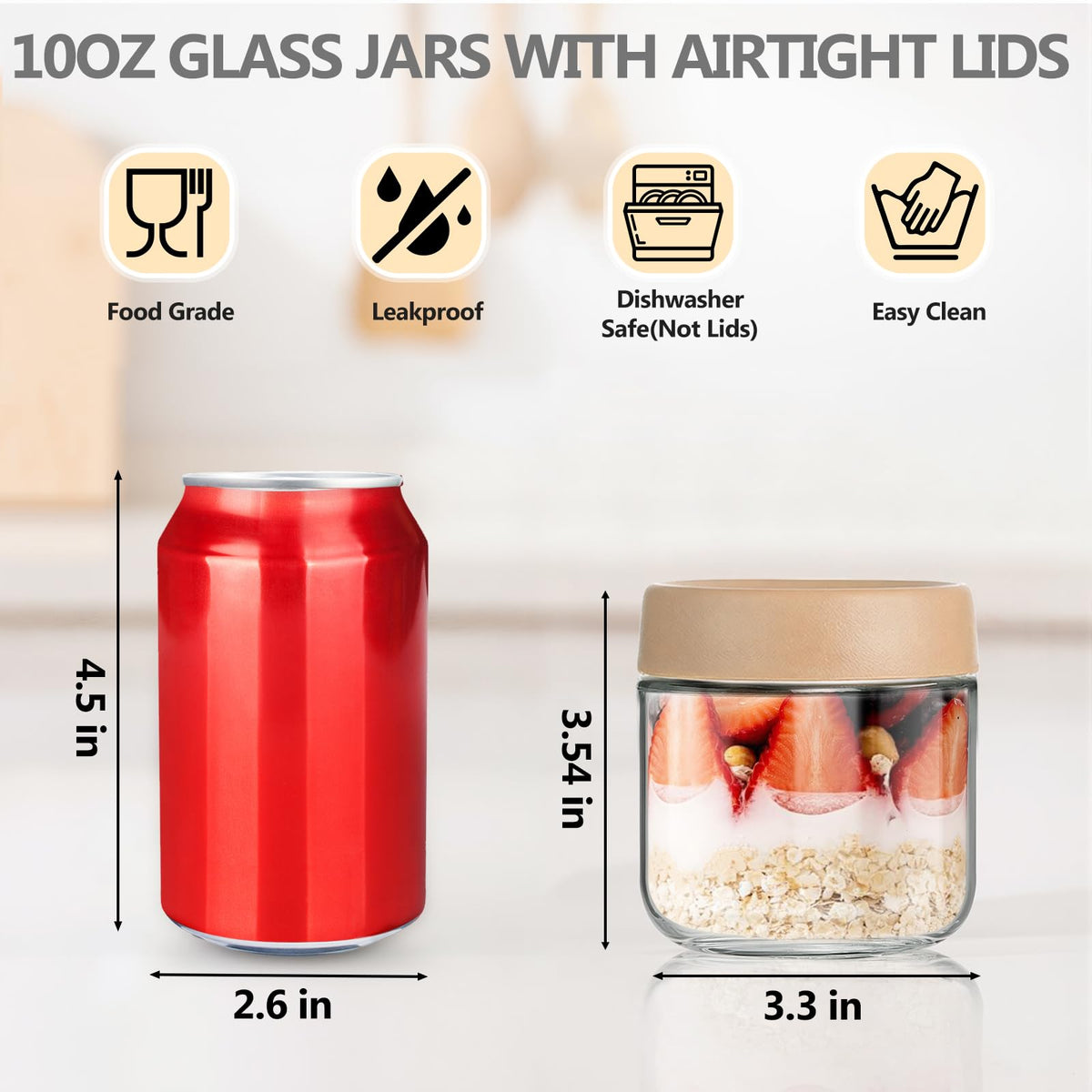 TBWIND durable thick glass resists odors and keeps contents fresh