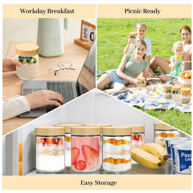 TBWIND stackable design fits fridge shelves for organized meal prep