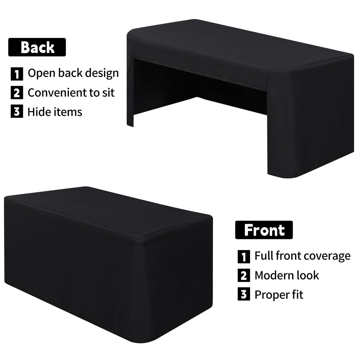 TC LUDUAN durable polyester material offers easy care for indoor or outdoor events.