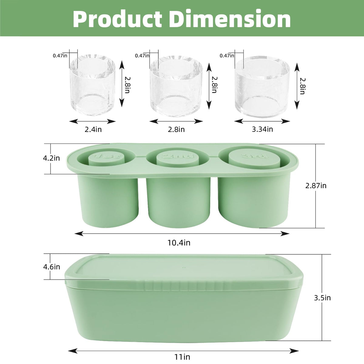TCAMP diameter options: 2.4, 2.8, and 3.34 inches for versatile cooling