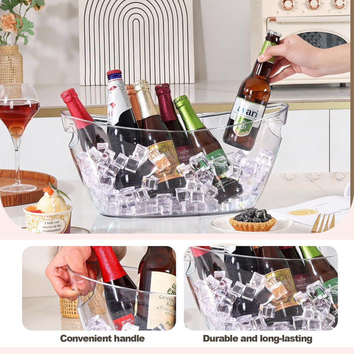 Tchrules beverage tub large capacity ideal for parties, weddings, and events.