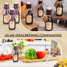 tchrules clear glass bottle showing contents for easy identification