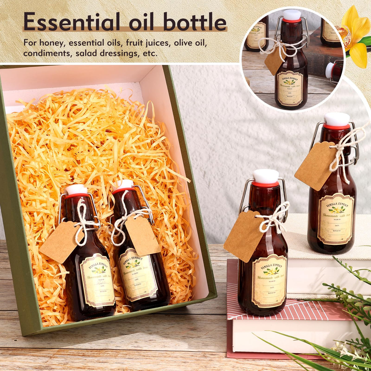 tchrules eco-friendly reusable glass bottles for sustainable cooking