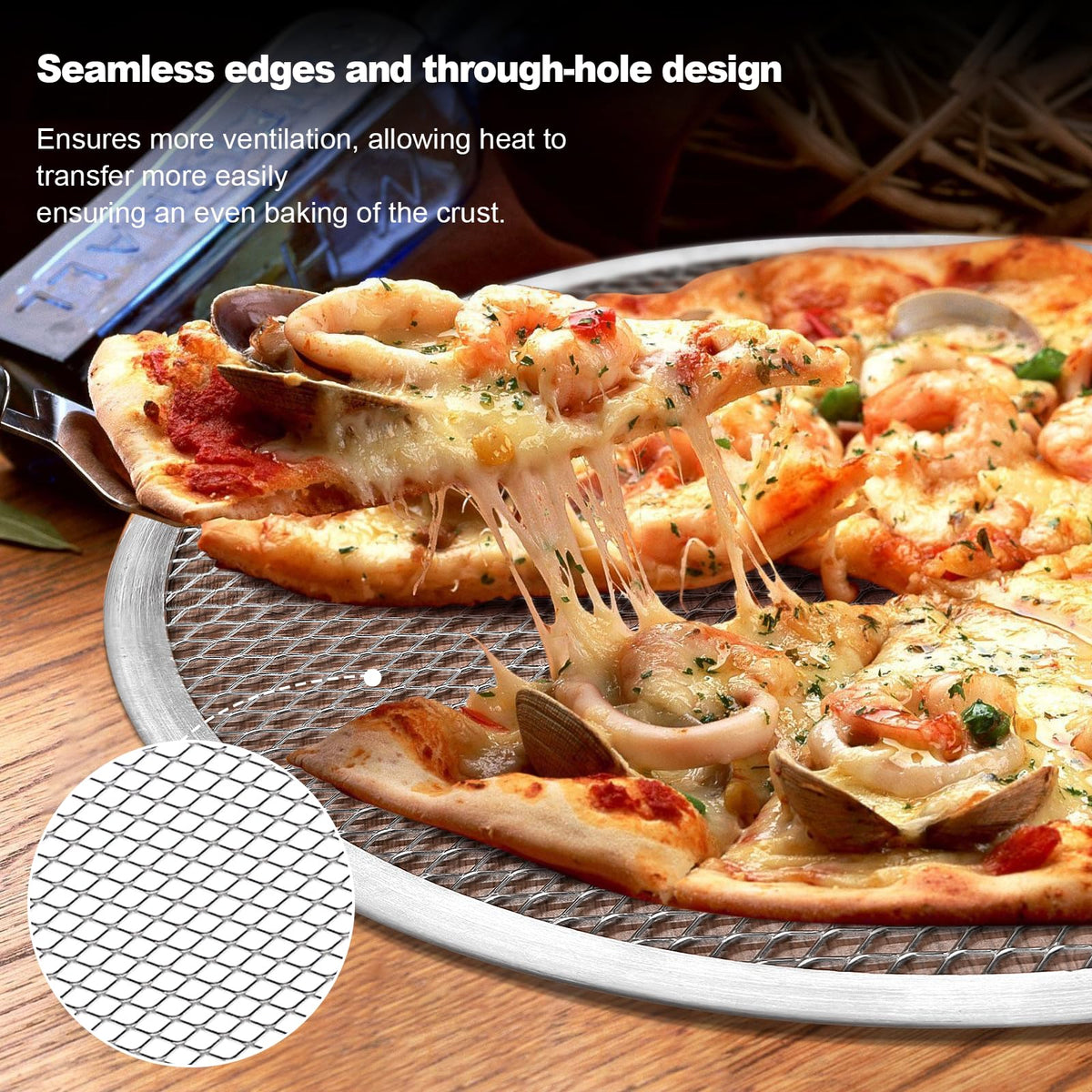Tchrules nonstick pizza pan release and easy cleanup