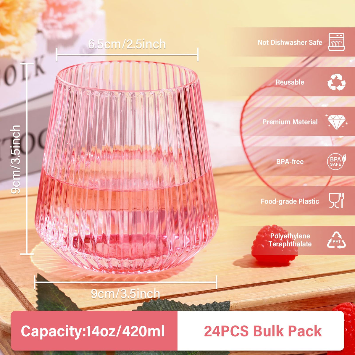 Tchrules ribbed body wine glasses add timeless style to gatherings.