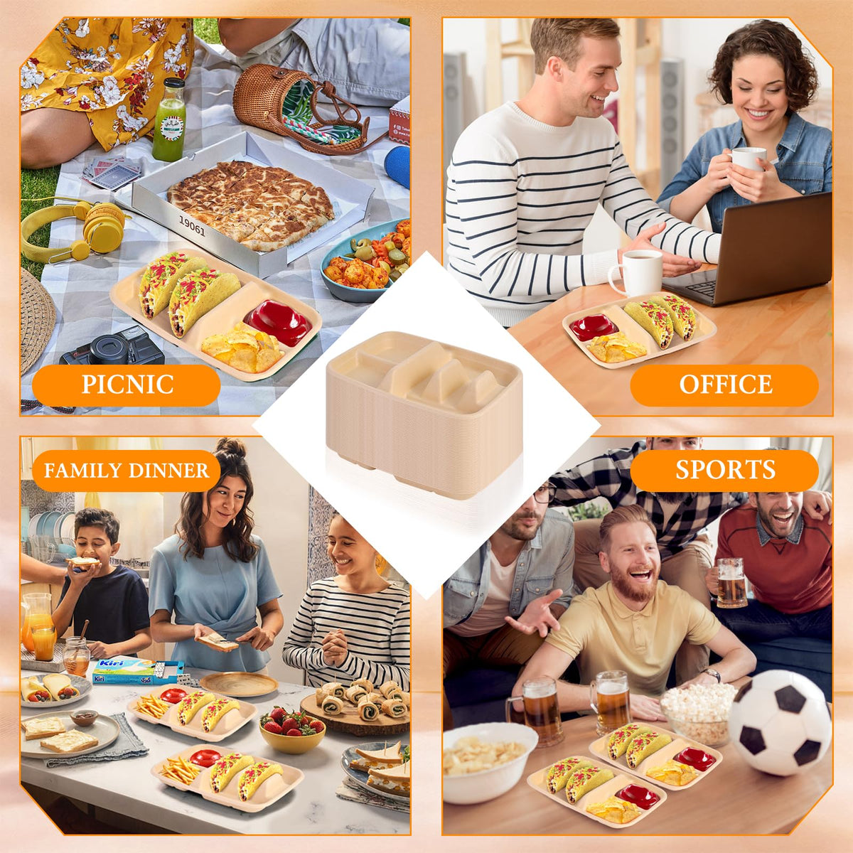 tchrules taco bar serving set for compact storage and quick setup