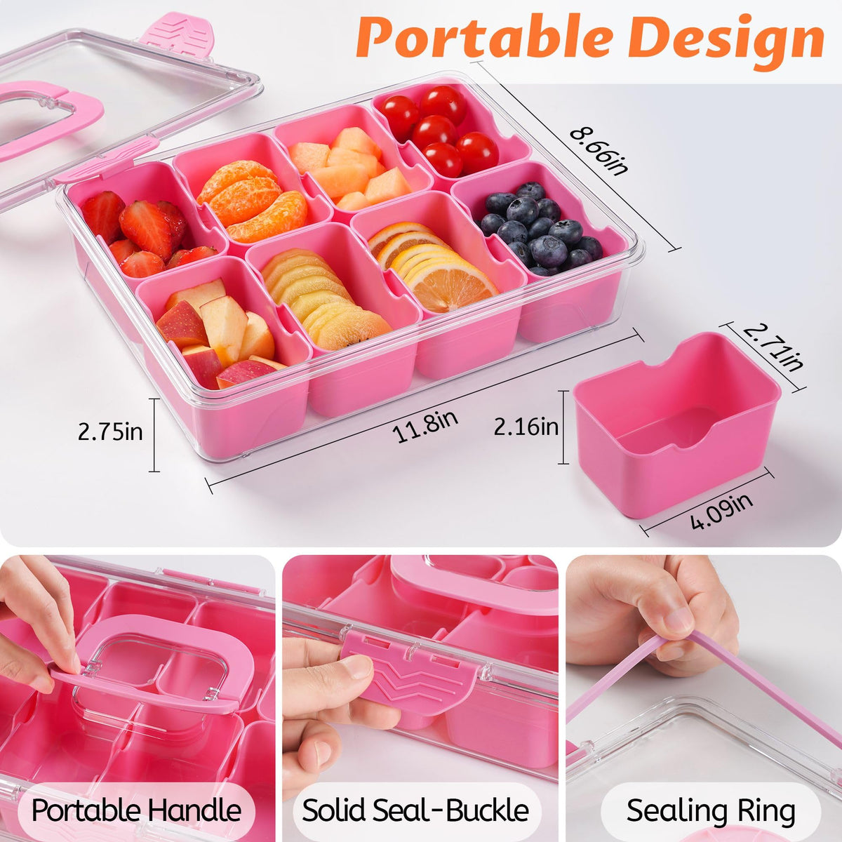 TCHZA Snackle Box is dishwasher-safe for easy cleanup after events.