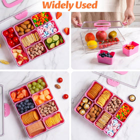 TCHZA Snackle Box portable tray ideal for road trips and picnics.