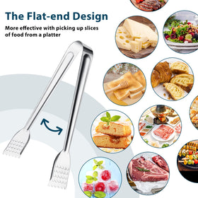 Tcoin mini tongs for salad toppings, precise grab without mess.