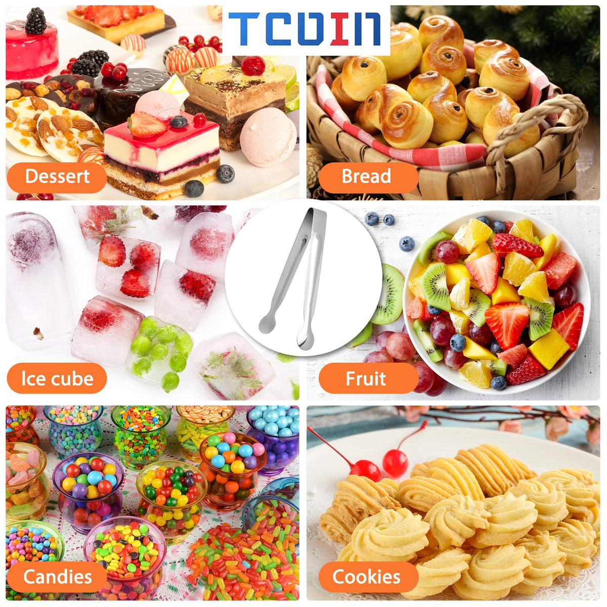 Tcoin 12-pack mini tongs ready for parties and travel.