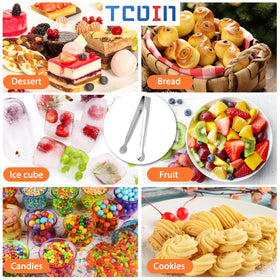 Tcoin 12-pack mini tongs ready for parties and travel.