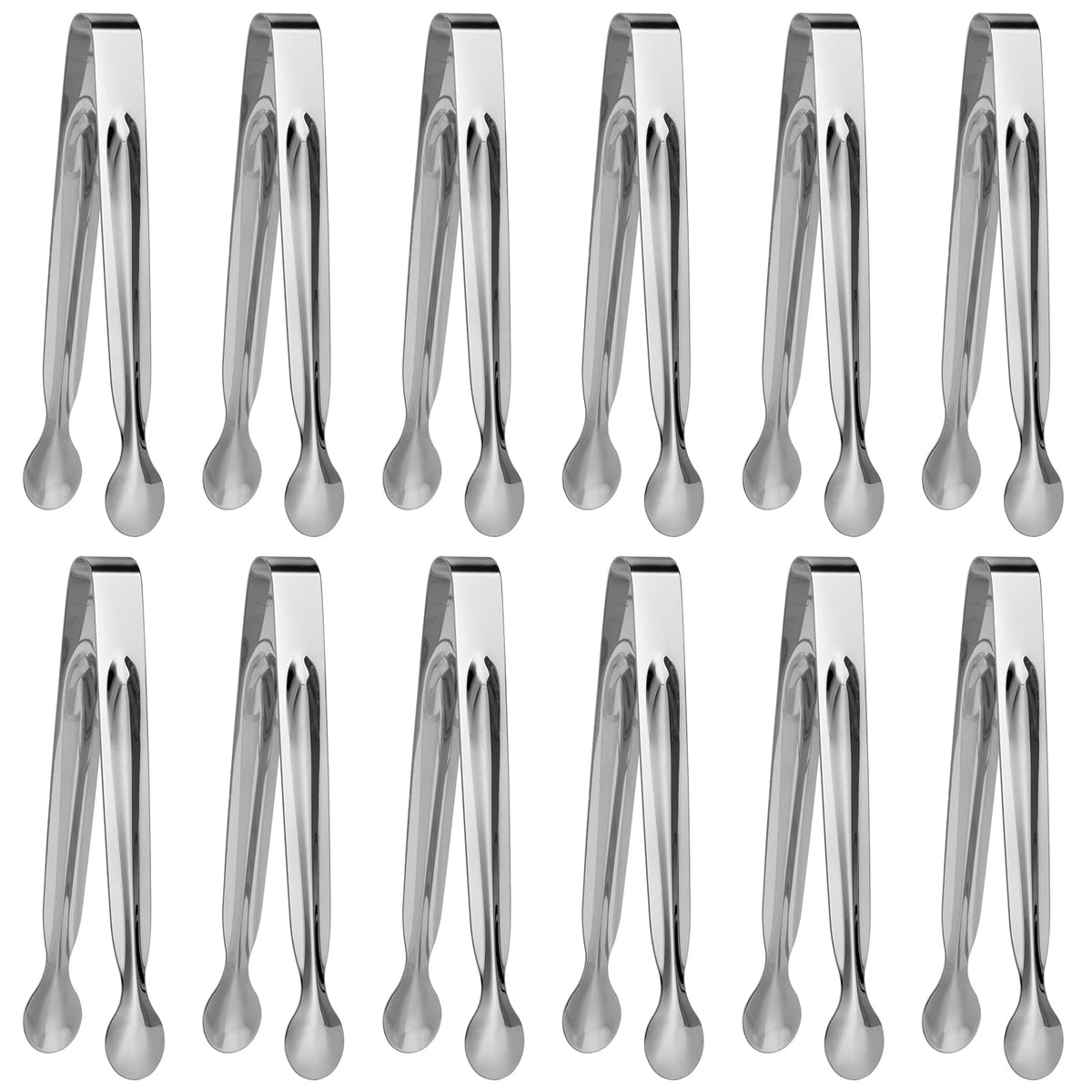 Tcoin small serving tongs 6 inch ideal for appetizers and condiments.