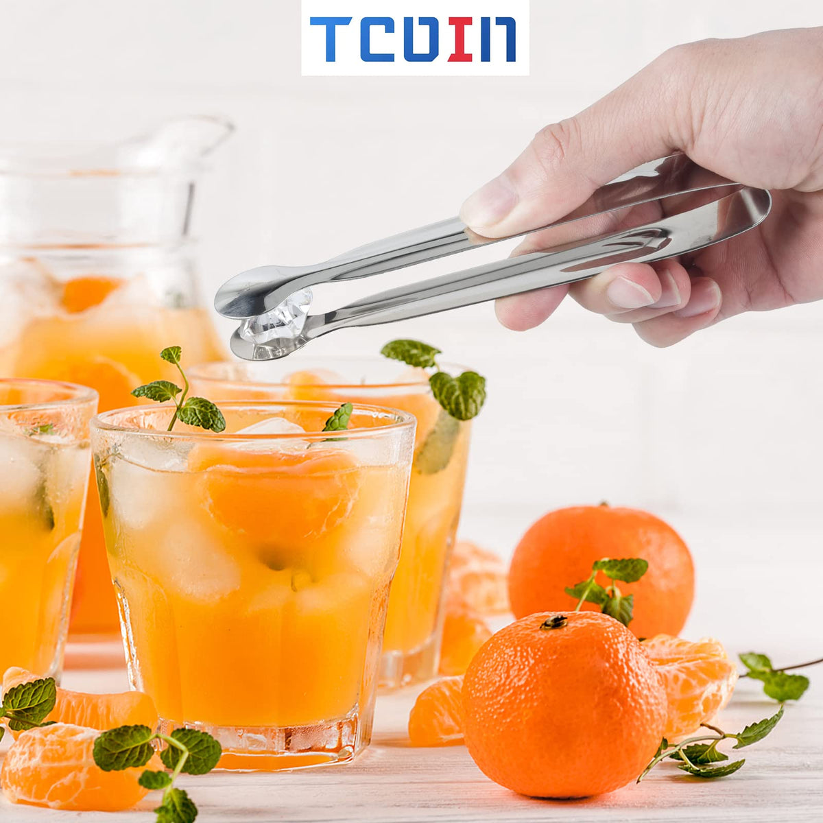 Tcoin stainless steel kitchen tongs withstand daily dishwasher cycles.