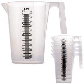 TCP Global 1-liter pitcher with pour spout for precise pouring and measuring.