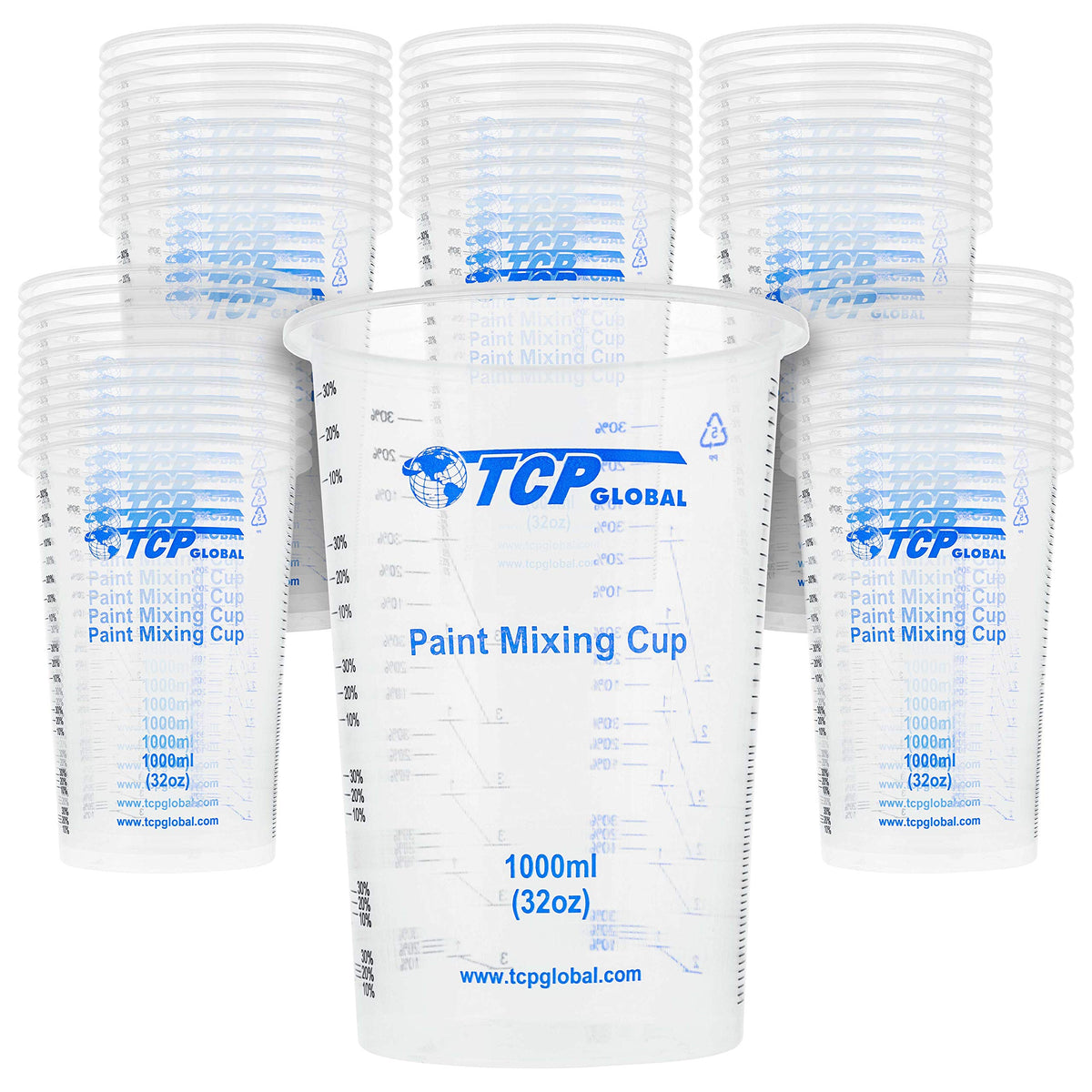 TCP Global 32oz mixing cups cup-pour for precise pours and easy cleanup in art projects.