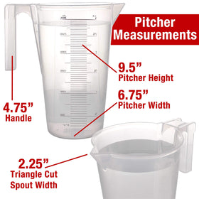 TCP Global 3L BPA-free polypropylene pitcher safe for direct contact with foods.