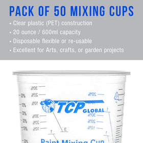 TCP Global multi-purpose cups suit arts, crafts, and kitchen measuring tasks