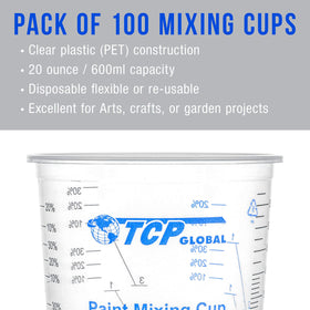 TCP Global cups ideal for paints and stains in projects