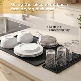 TCULOSD heat-resistant coffee mat remains stable during busy brewing