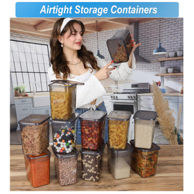 T&D HOME GOODS BPA-free transparent anthracite jars for easy visibility.