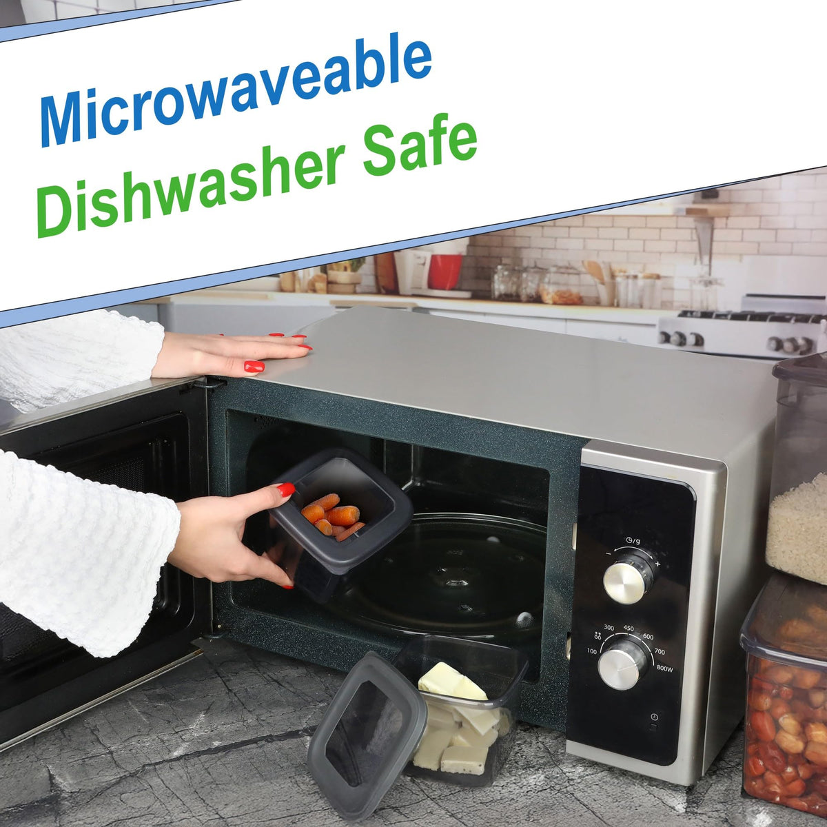 T&D HOME GOODS stackable design saves kitchen space when stored together.