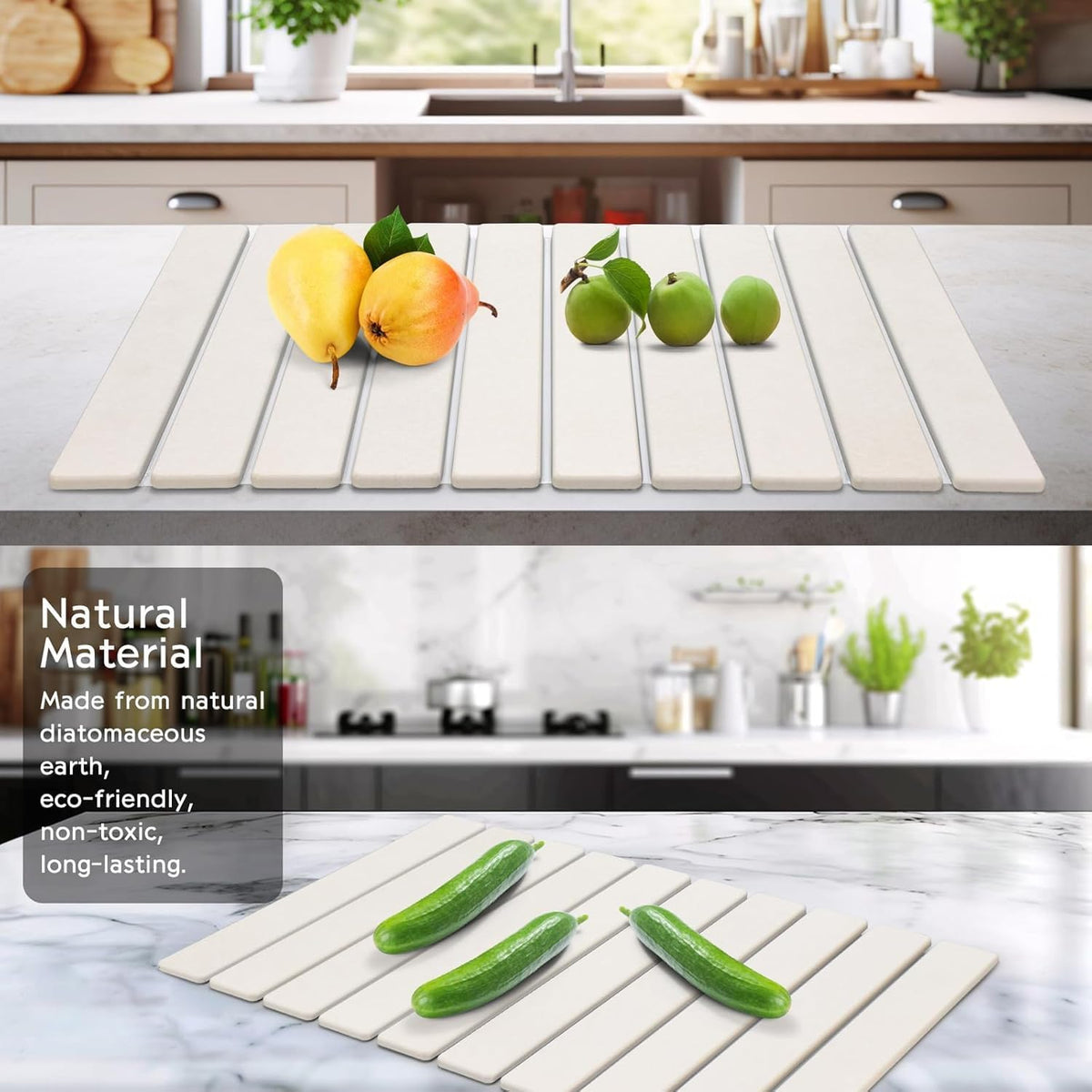 tdcokhe absorbent dish drying mat quickly dries wet dishes