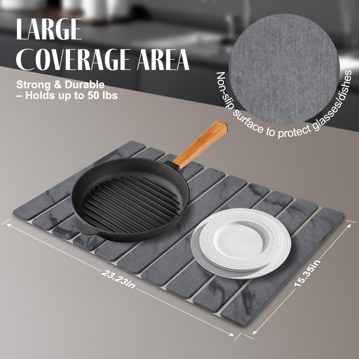 tdcokhe multiuse drying mat acts as pet pad or heat-safe coaster