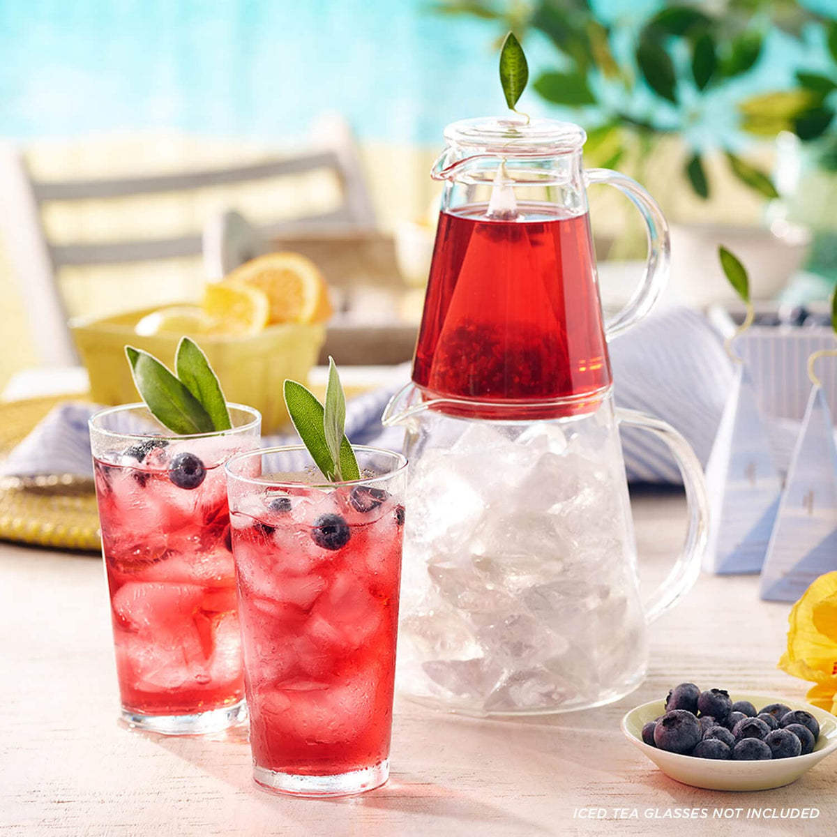 Tea Forte Flash-Chill Pitcher 24oz enables quick cooling for ready-to-serve iced tea.