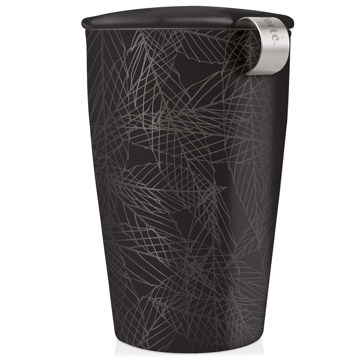 Tea Forte Kati Cup with ceramic double-wall keeps tea warmer during brewing.