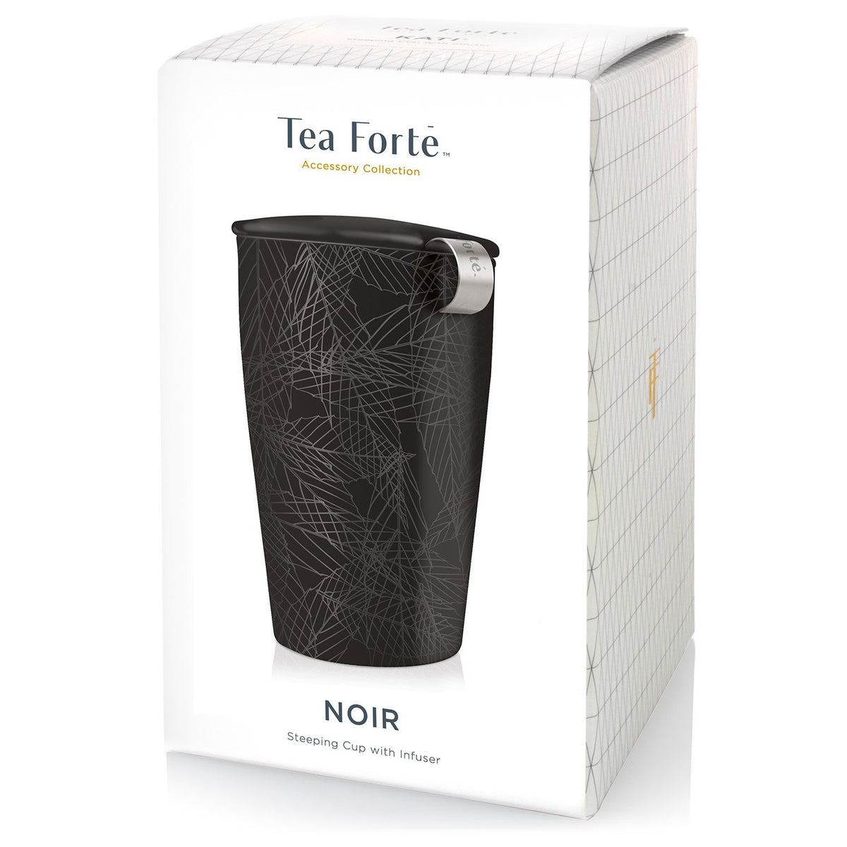 Tea Forte Kati Cup infuser basket displays a stainless steel ultra-fine mesh.