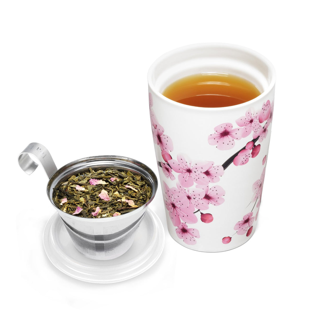 Tea Forte Kati Cup lid doubles as a drip catcher after steeping.